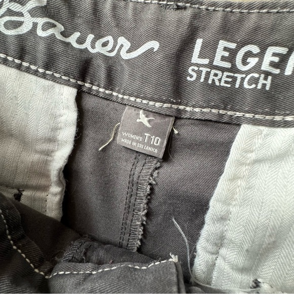 EDDIE BAUER ladies’ 10T cropped trousers in brushed twill, med gray, so soft! - Picture 3 of 9